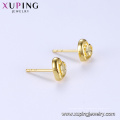 95953 Xuping bijoux plaqué or 24K Chine gros boucles d&#39;oreilles en forme de cœur